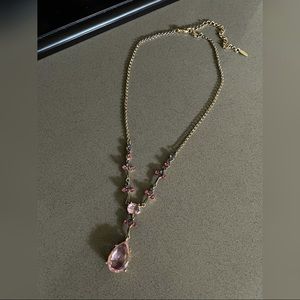 VCLM Pink Rhinestone Necklace